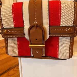 Tory Burch Striped Red and White Women's Bag